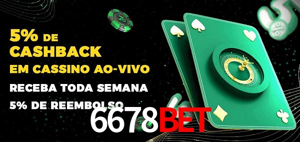 Promoções do cassino ao Vivo 6678bet